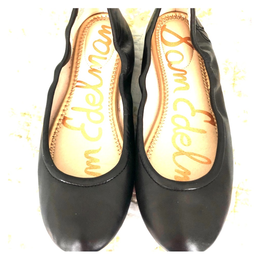 Sam Edelman Size 5 Fritz Black Leather Flats